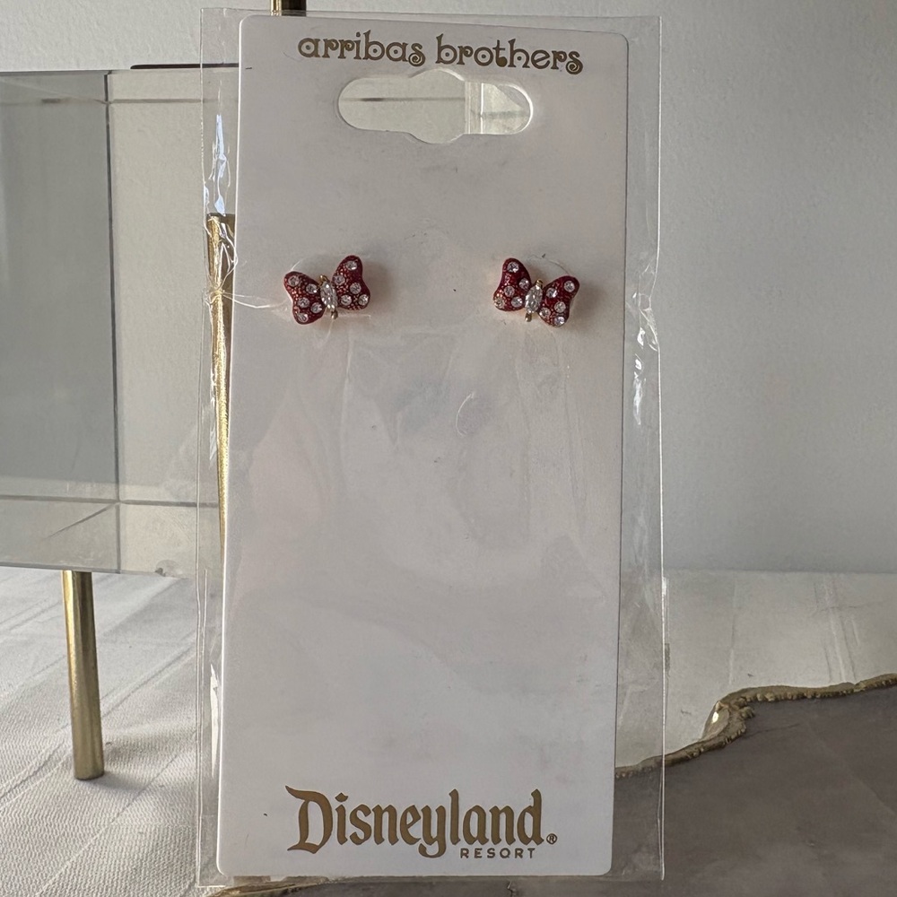 Disney Red Polka Dot Bow Earrings